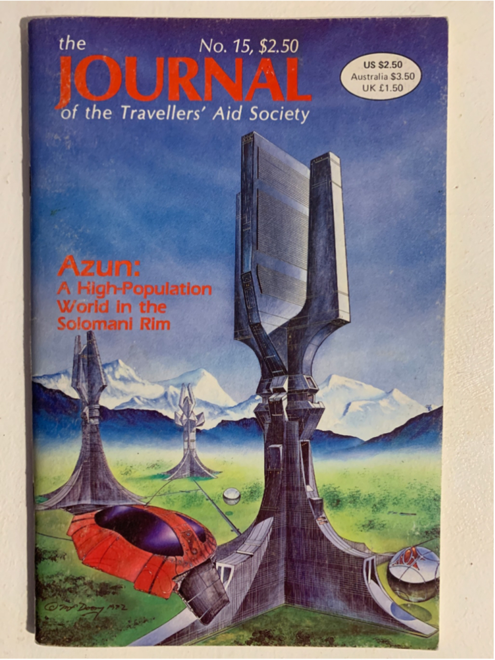 Unbranded Board Game Journal of the Travellers' Aid Society No. 15 One Size Blue